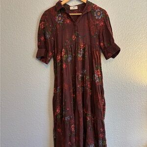Natural Life Floral Brown Dress